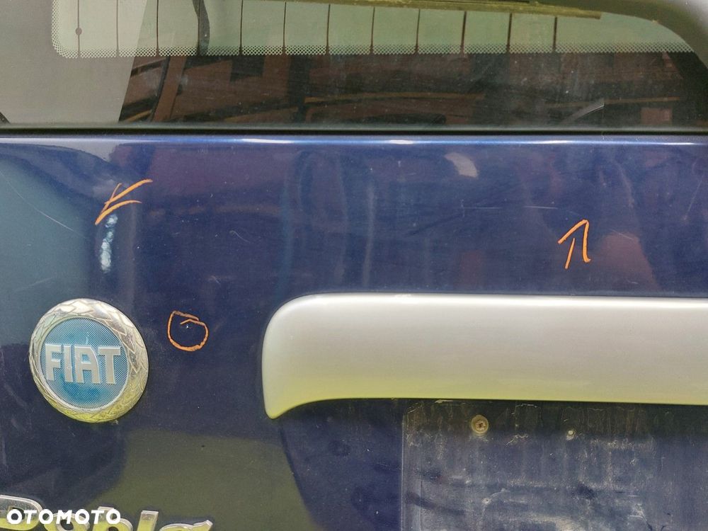 Klapa tył tylna BAGAŻNIKA SZYBA FIAT DOBLO I 2000-2004 PRZED LIFT NIEBIESKI - 6