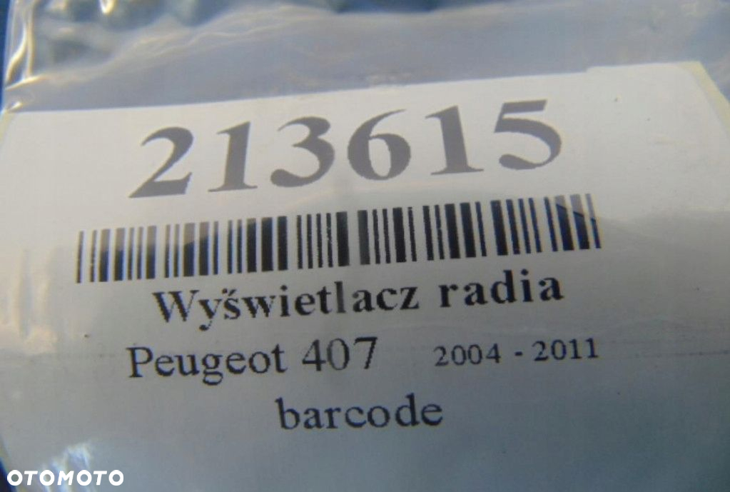 PEUGEOT 407 WYŚWIETLACZ RADIA 9661552380 - 6