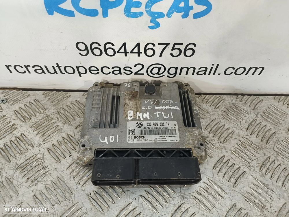 Centralina Original Bosch VW Volkswagen Skoda Audi 2.0 TDi BMM 140cv 03G 906 021 TA / 0 281 014 590 - 2