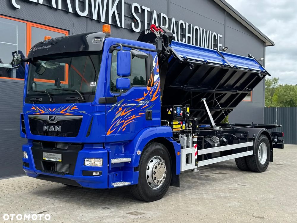 MAN TGM TGL TGS 18.250 // E6 // wywrotka + HDS HMF z pilotem // 4x2 // budowlanka // kiper wywrot żuraw dzwig kran crane - 18
