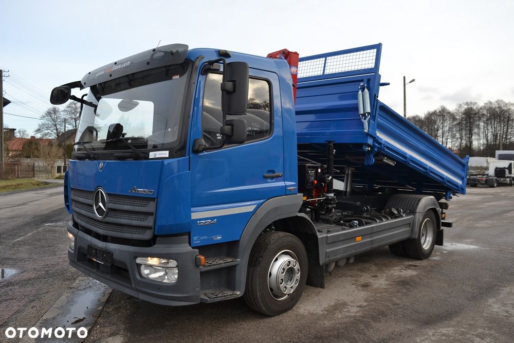 Mercedes-Benz Atego 1524 Nowy 3-stronny WYWROT Nowy żuraw HDS HMF 810 K2 Kiper Wywrotka Fassi Hiab Palfinger DN HC TGL TGM Midlum Eurocargo LF - 7