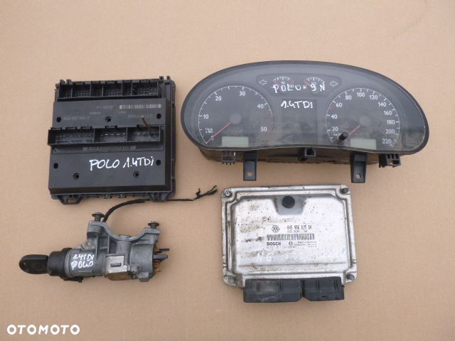 ZESTAW STARTOWY STACYJKA KOMPUTER IMMOBILIZER LICZNIK VOLKSWAGEN POLO 9N 1.4 TDI - 1