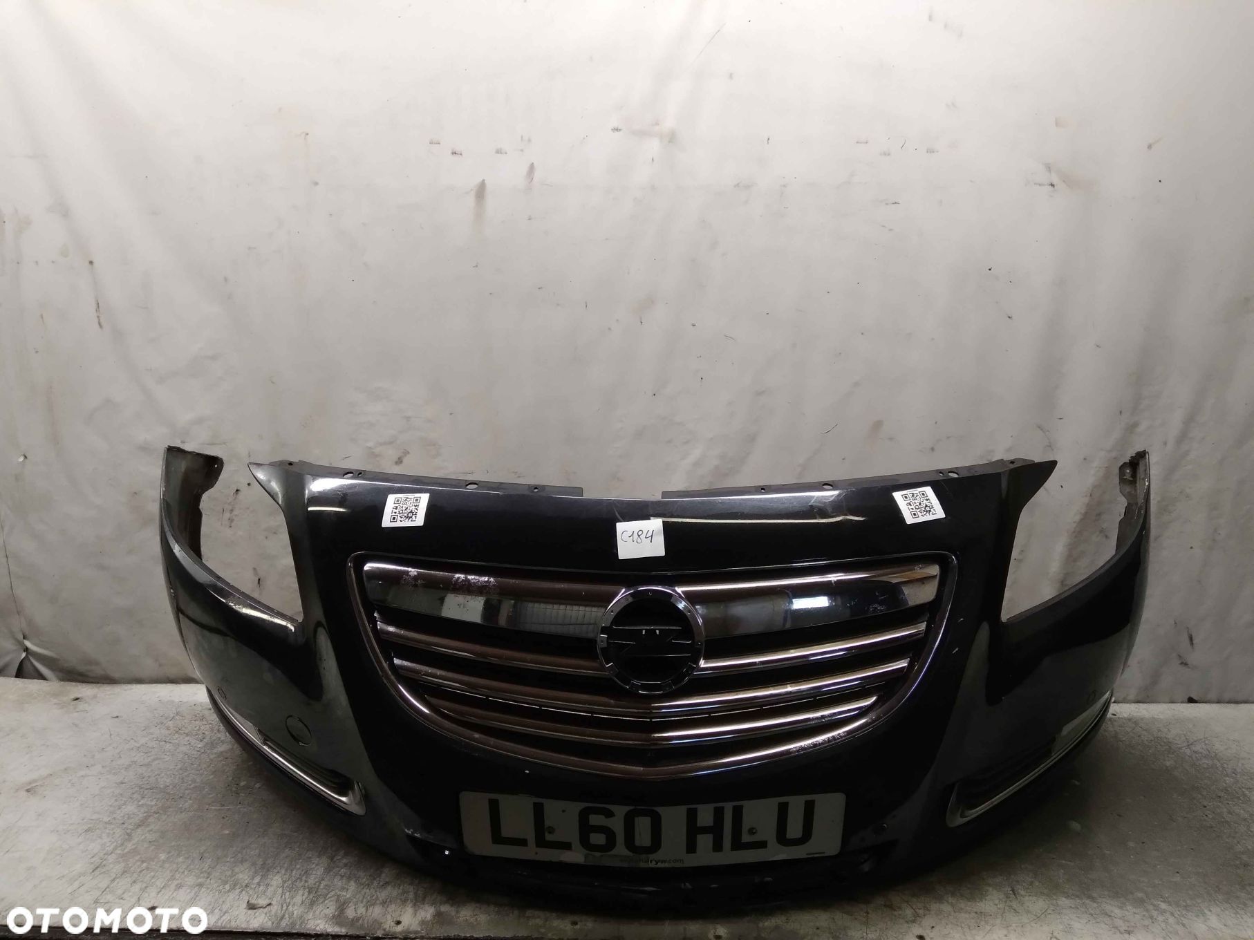 ^ ZDERZAK PRZÓD PRZEDNI DO OPEL INSIGNIA A Z22C CZARNY HALOGENY - 1