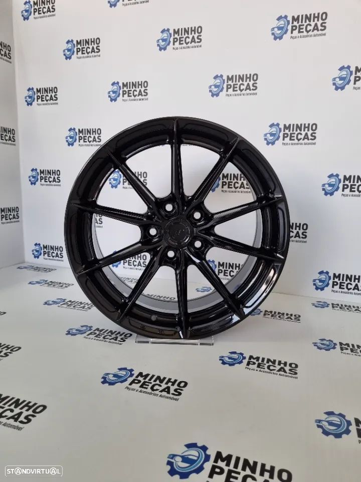 Jantes Japan Racing (JR37) em 17 (5x112) Preto Brilho - 8