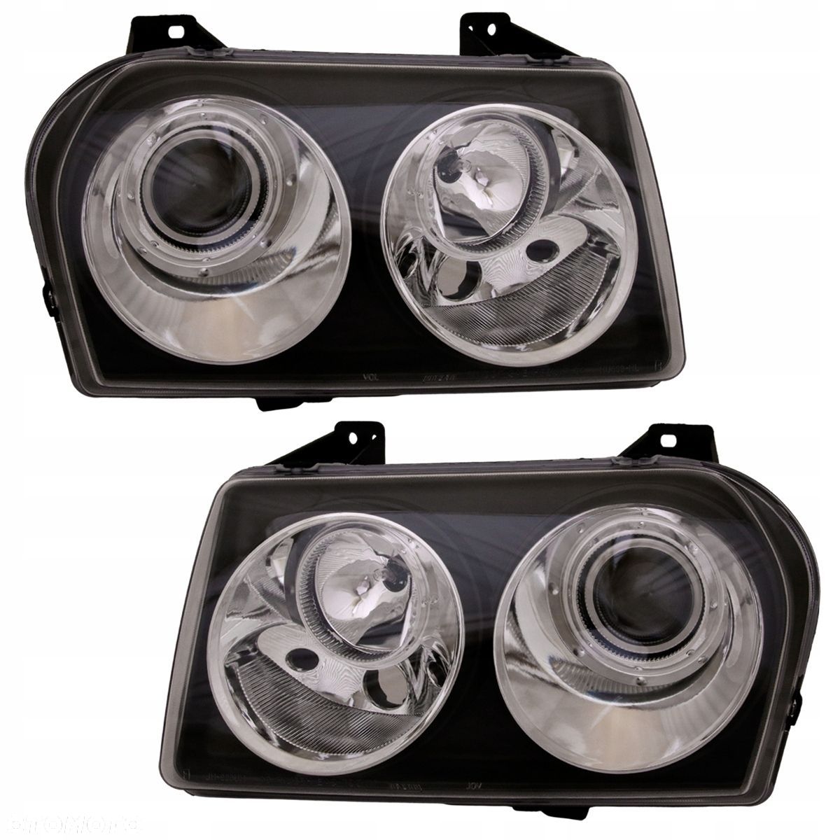 Reflektory Lampy kpl Tuning Soczewka Czarne Black Chrysler 300 300c 2004-10 - 1