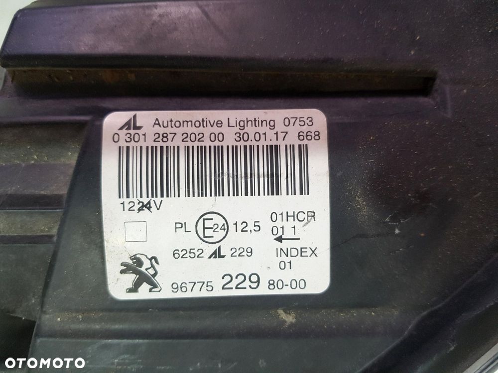 PEUGEOT 308 II 2 T9 LAMPA PRZÓD PRZEDNIA PRAWA 9677522980 EUROPA ORYGINAŁ - 7