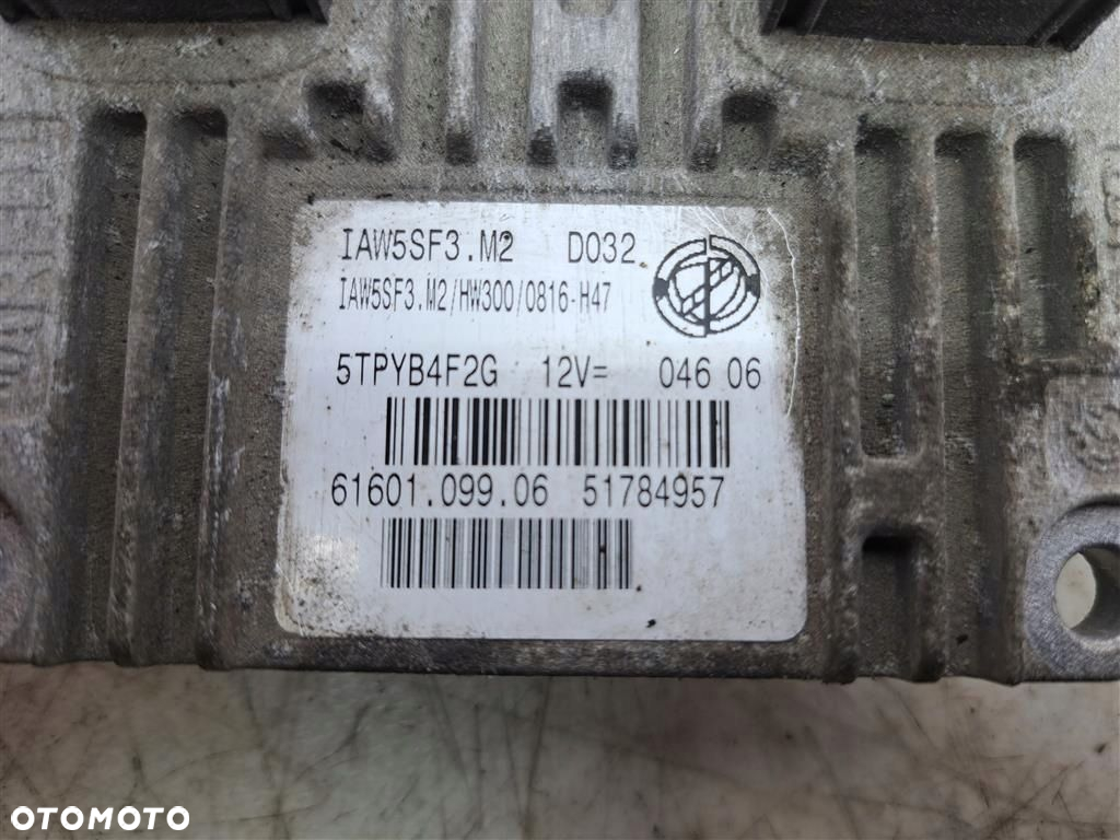 Komputer sterownik silnika Fiat Grande Punto 1.4 B 80KM 2005-2009 51784957 6160109906 - 2