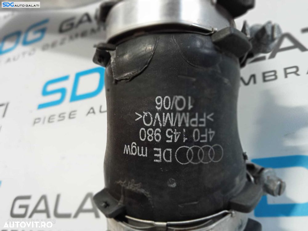 Furtun Conducta Teava Presiune Aer Radiator Intercooler Audi A6 C6 3.0 TDI ASB BNG BMK 2005 - 2011 Cod 4F0145980 4F0145708C - 4