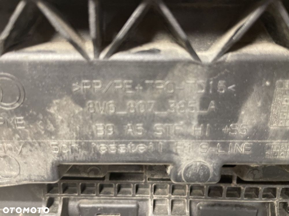 ŁADNY NIEUSZKODZONY ZDERZAK TYLNY AUDI A5 II 2 COUPE 8W6 S-LINE 4xPDC 16-19 8W6807385A - 8