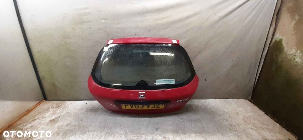 / KLAPA TYŁ TYLNA BAGAŻNIKA HONDA CIVIC VII 7 HB 5D 5 DRZWI R81 CZERWONY - 1