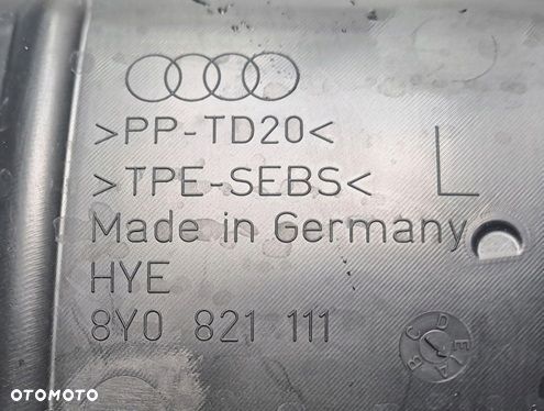 audi a3 8y osłona wygłuszenie błotnika lewy przód 8y0821111 - 2