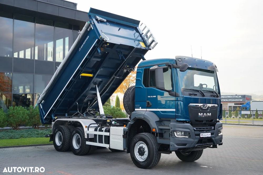 MAN TGS 33.480 / 6X6 / BASCULATOR 3 LATE / BORDMATIC / HYDROBRA / KH KIPPER / AUTOMAT / NOU / DISPONIBIL IMEDIAT / - 2