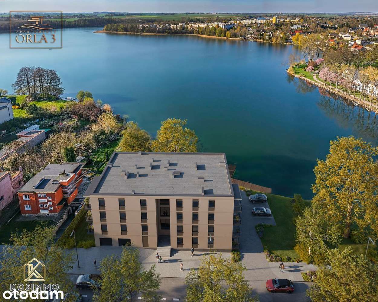 M19 APARTAMENTY Orla 3, Centrum, 3 pokoje, 3 piętro, widok na jezioro