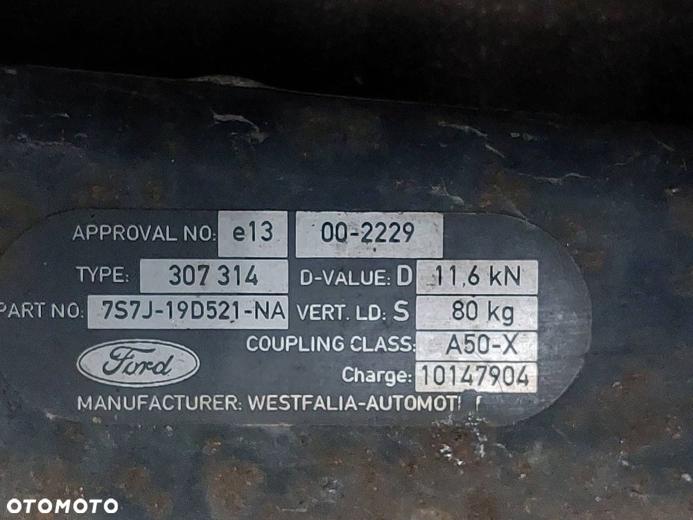 HAK HOLOWNICZY + TABLICZA + WIĄZKA + MODUŁ HAKA MONDEO MK4 HB 5D ID: 236211 - 3