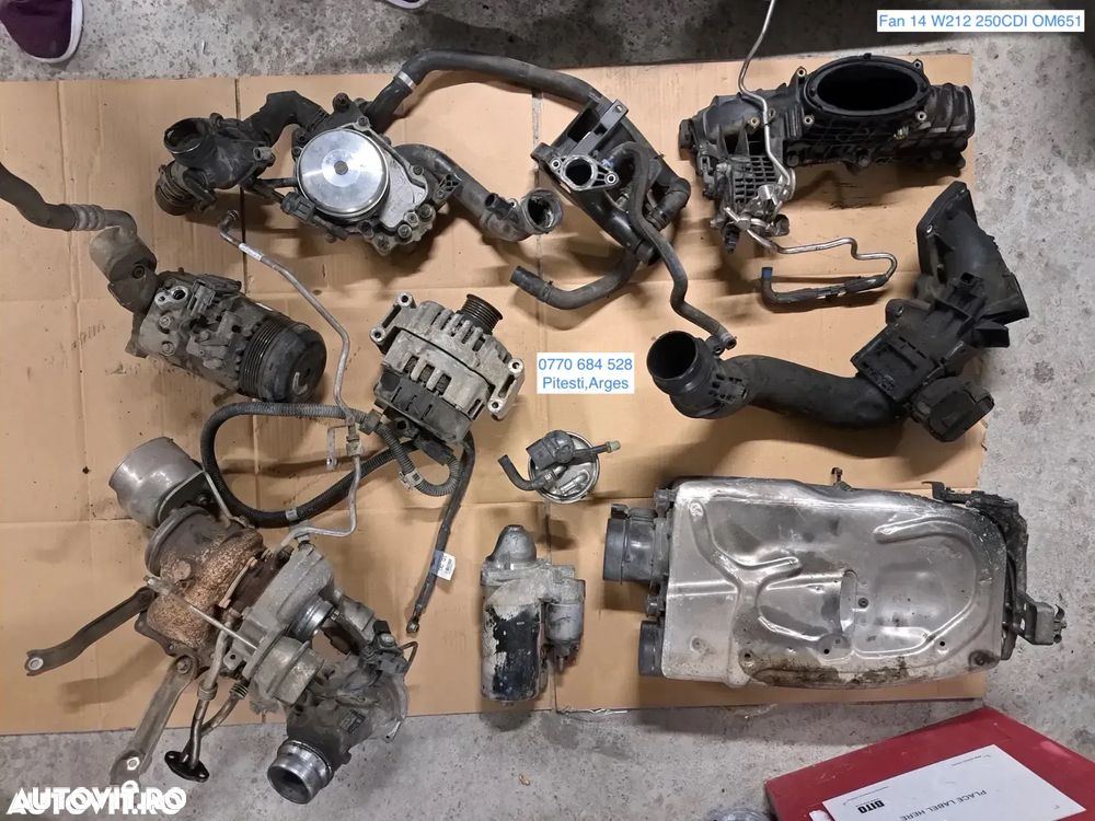 Anexe motor mercedes Turbina turbo electromotor compresor pompa de apa carcasa filtru aer galerie admisie clapeta acceleratie mercedes w204 2007-2014 w212 2009-2015 w639 180cdi 220cdi 250cdi - 1