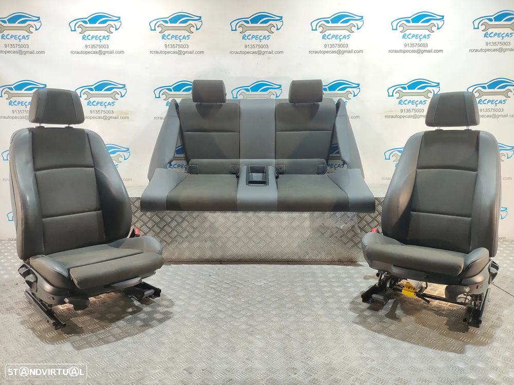 BANCO BANCOS ORIGINAIS BMW SERIE 1 E82 COUPE PACK M PELE TECIDO ELECTRICOS AIRBAG - 1