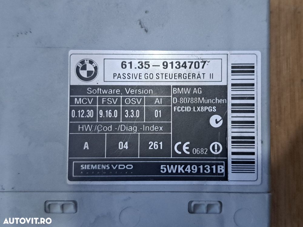 Unitate ECU modul keyless entry keyless go Original BMW E60+LCI E61+LCI E63LCI E64+LCI E70+LC E71 E72 - 2