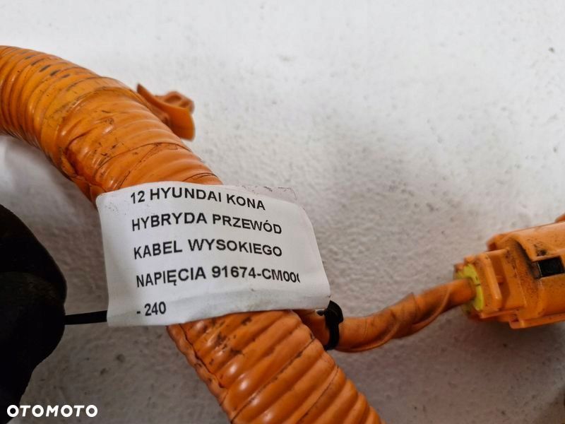 hyundai kona i 1 1.6 gdi hybryda przewód kabel baterii napięcia 91674-cm010 - 8