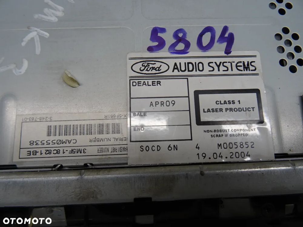 FORD MONDEO MK3 LIFT 03-05 RADIO RADIOODTWARZACZ - 4