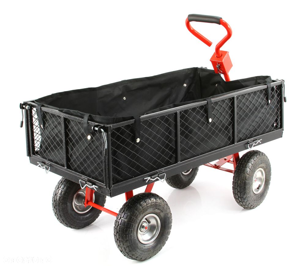 WÓZEK OGRODOWY TURYSTYCZNY PLAŻOWY TRANSPORTOWY 400KG + WKŁAD MATERIAŁOWY MAR-POL M85262 - 6
