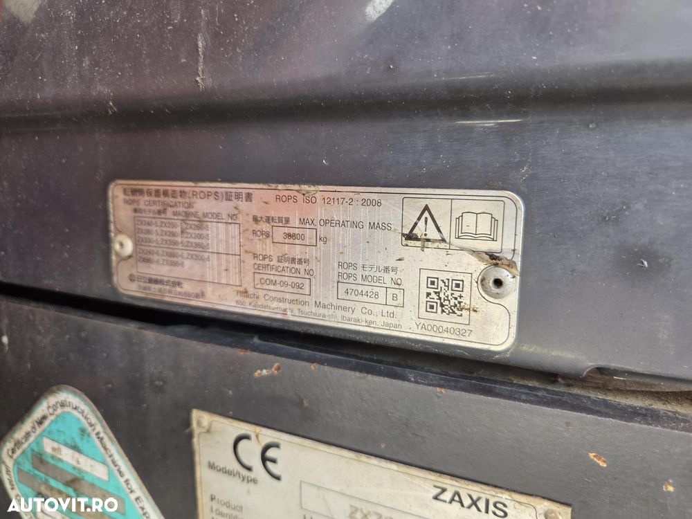 Hitachi BRATE LUNGI NOI la 18m, 2018, 9.033h, 3 pompe hidr HITACHI, masa operationala arpx 35t, senile LATE 90% ok, doar 1.200h deplasare, camera spate, Consum mediu 16l/h, REVIZII MOTOR SI HIDR EFECTUATE, posibilitate leasing, PROMOTIE 119.500 EUR+Tva - 33