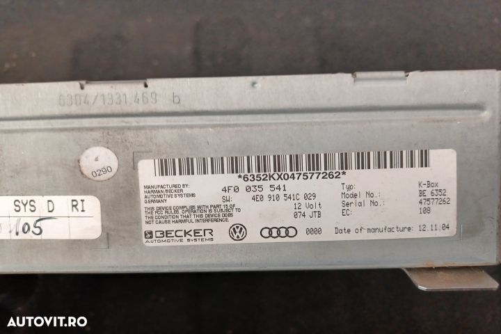 Modul control radio 4F0035541 4E0910541C 4F0035541 4E0910541C Audi A6 - 5