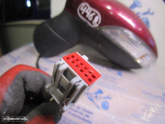 Espelho Esp4468 FORD FIESTA 6 2009 1.25 852CV 3P VERMELHO ESQ ELETRICO COM PISCA 6 PINOS - 3