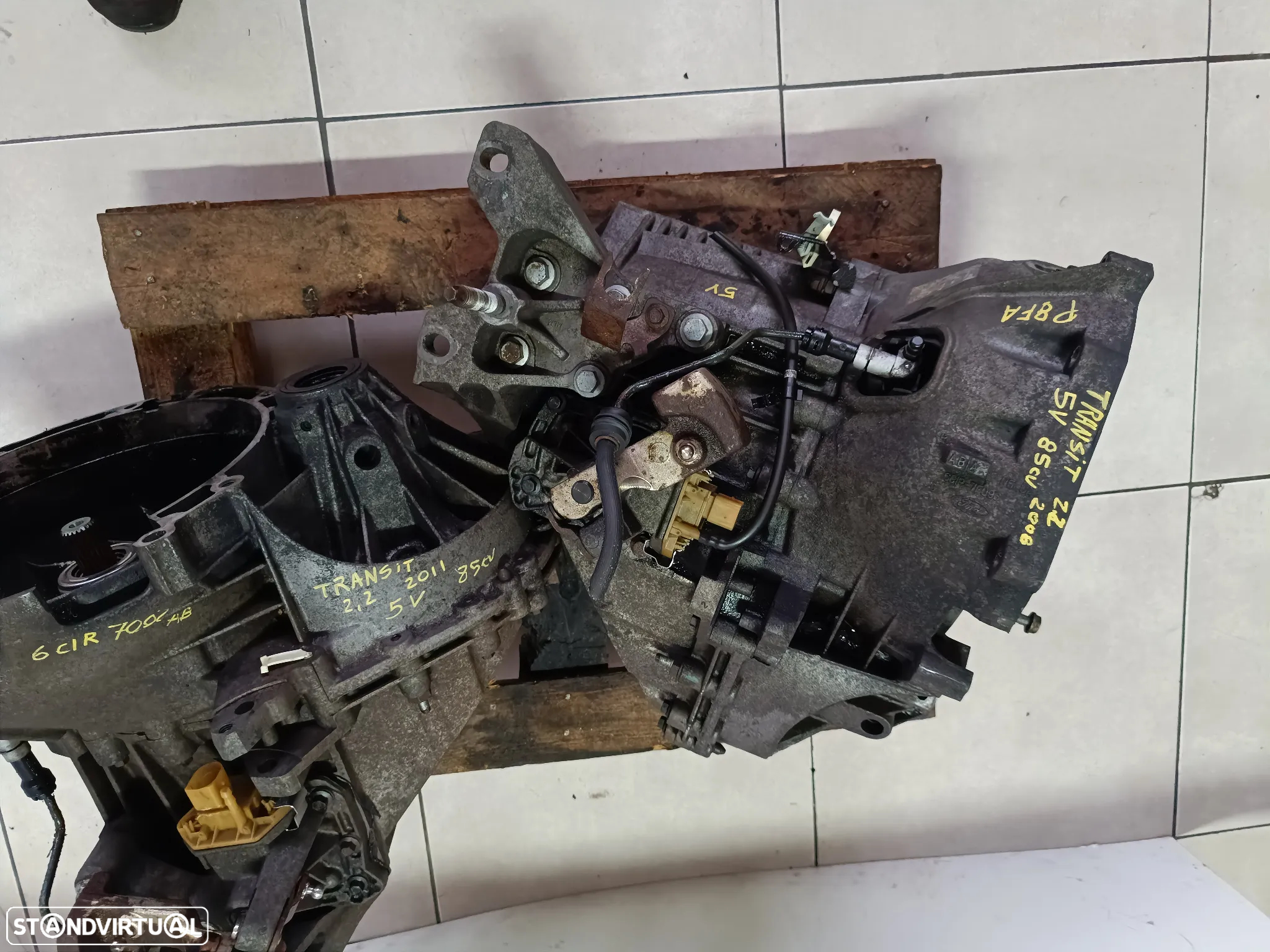 caixa 5 velocidades Ford Transit 2.2TDCI 85cv 6C1R 7002 AB motor P8FA - 6
