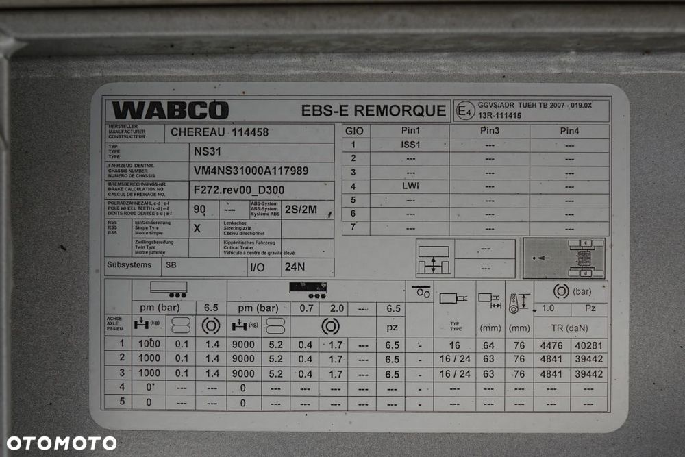 Chereau CHŁODNIA / THERMO KING SLXi 300 / OSIE SAF / KOSZ NA KOŁO ZAPASOWE - 34