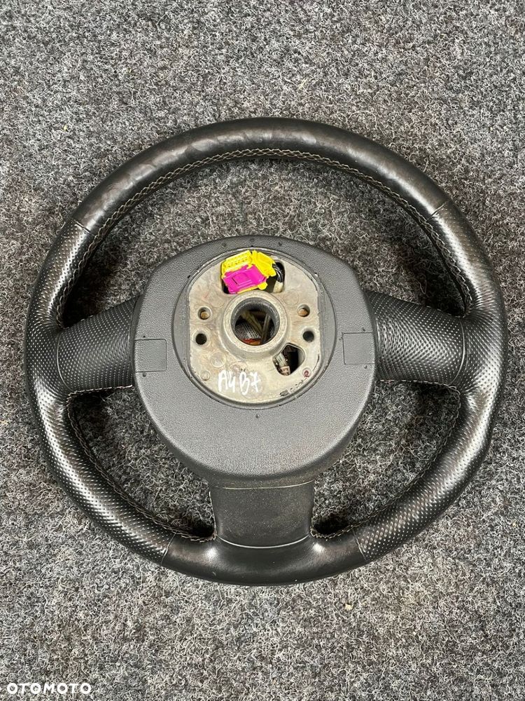 audi a4 b7 kierownica skóra skórzana airbag multifunkcja s-line do obszycia - 10
