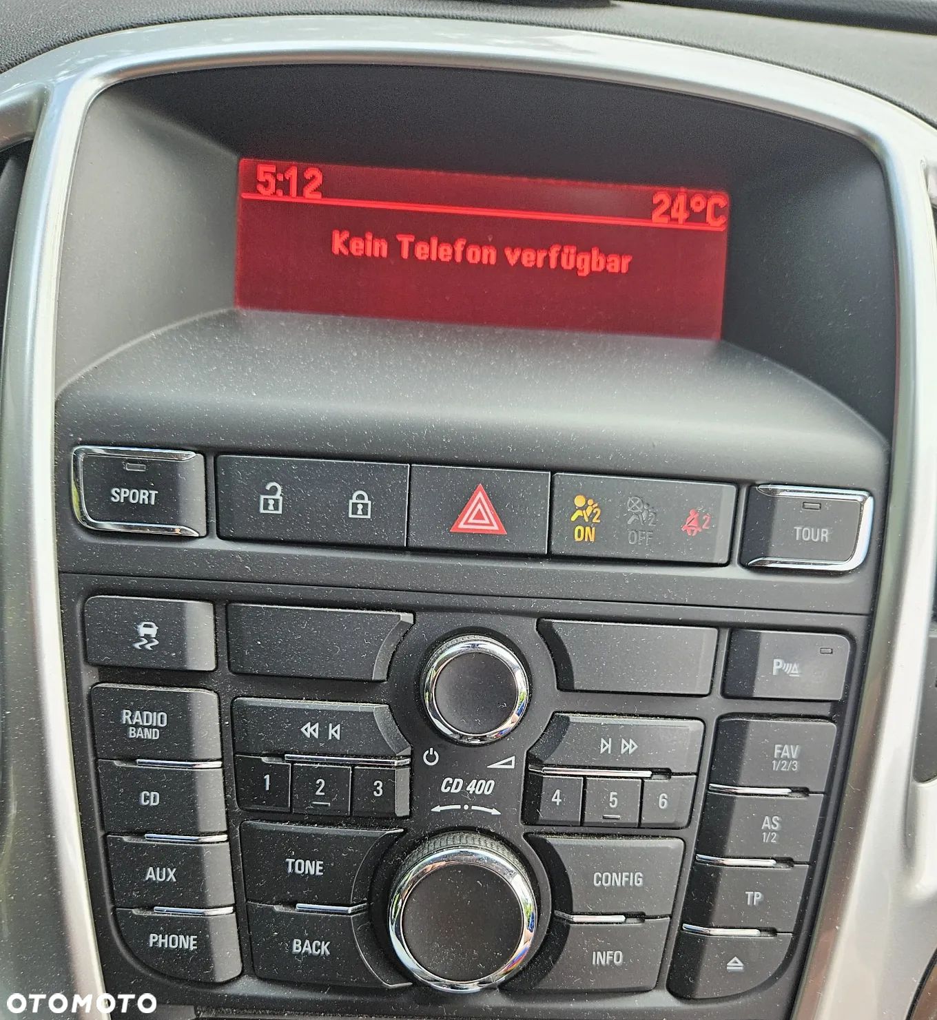 Opel Astra J 4 radio CD 400 wyświetlacz - 1