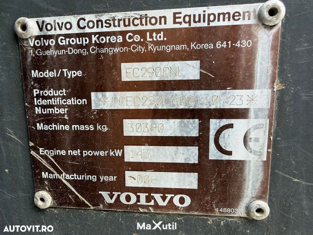 Volvo EC290 Excavator - 7