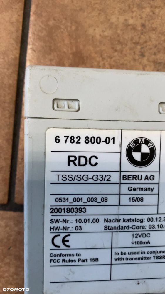 BMW E60 E63 E65 E70 E71 E90 E92 MODUŁ STEROWNIK CIŚNIENIA OPON RDC 6782800 - 4