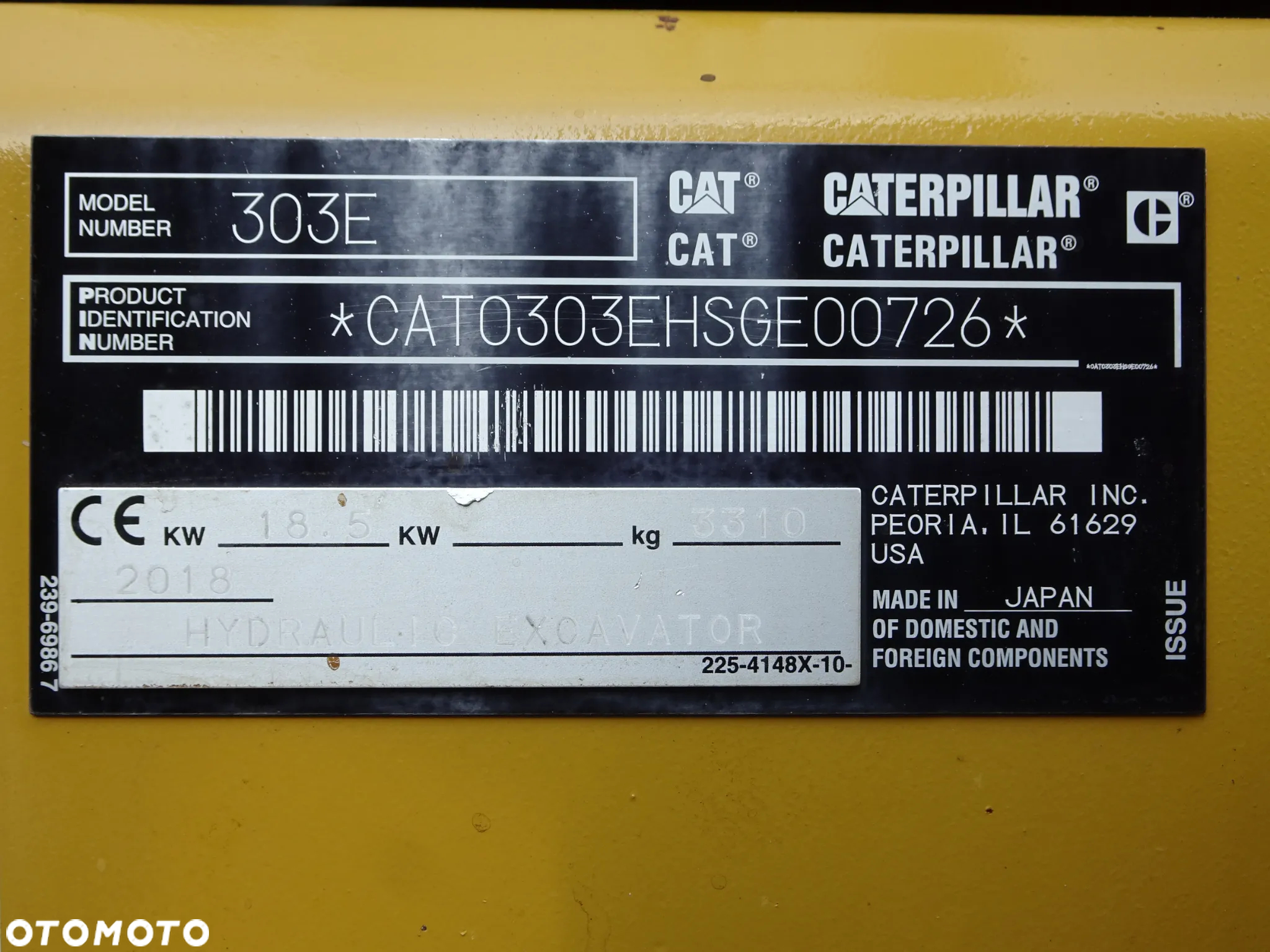 Caterpillar 303E z Niemiec Idealny 1800h Pierwszy Własciciel - 7