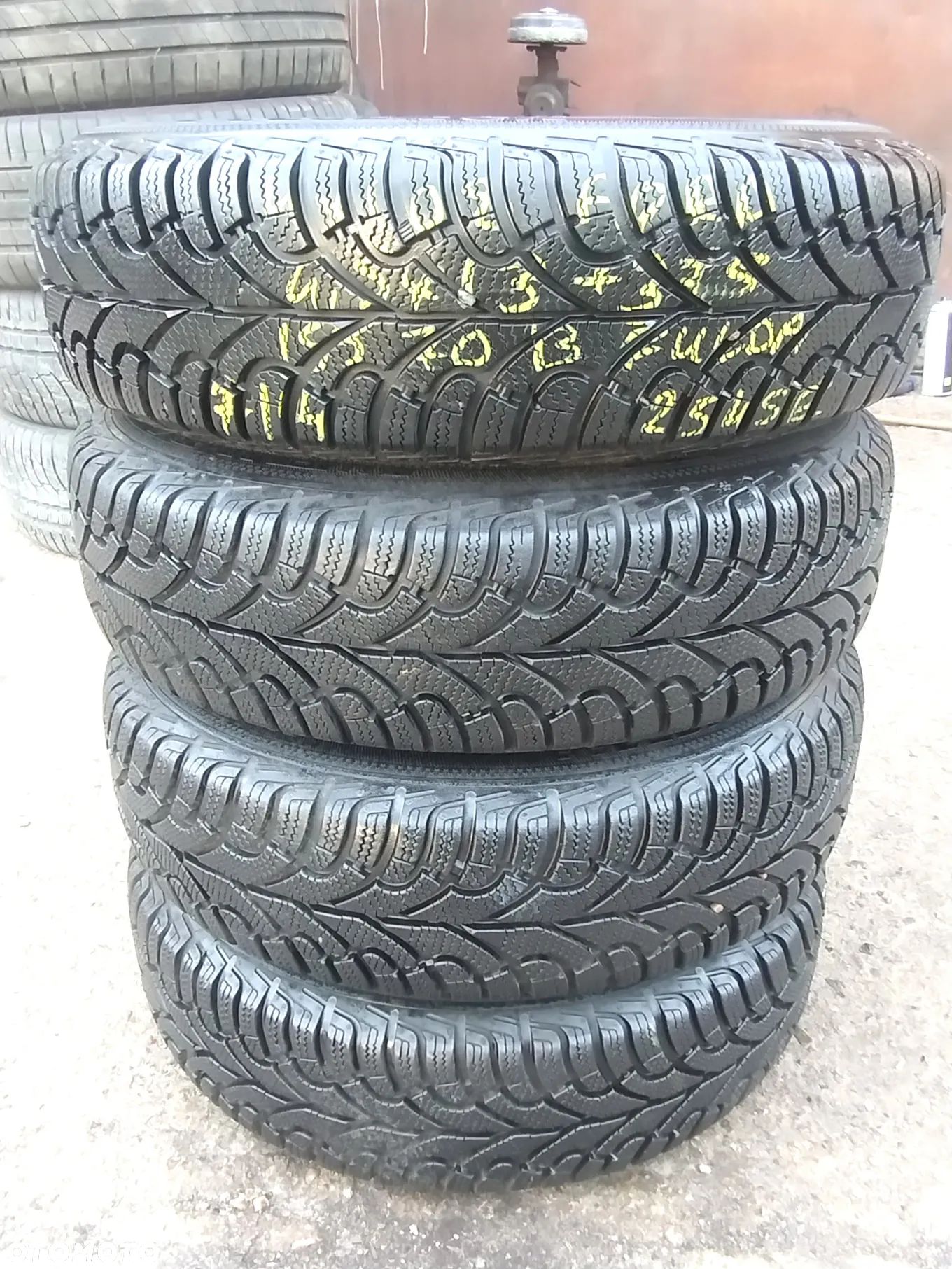 155/70R13 75Q Opony Zimowe Zima Fulda Kristall Montero 2 Legnica ALU-RAD 7mm jak Nowe 4x108 stalowe Ford Ka Fiesta MK3 MAZDA 121 13 155/70 - 1
