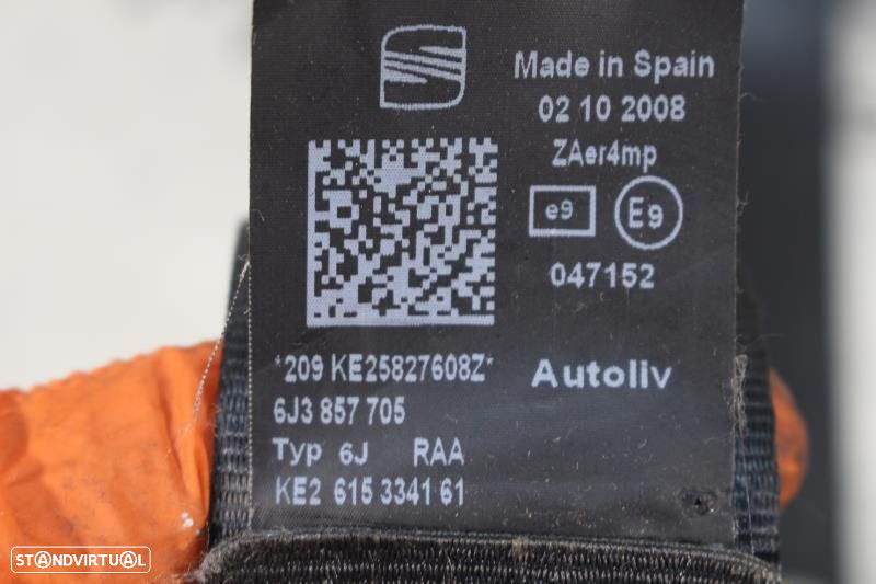 Cintos Frontais Seat Ibiza Iv (6J5, 6P1)  Cinto Da Frente Ibiza 6J De - 8