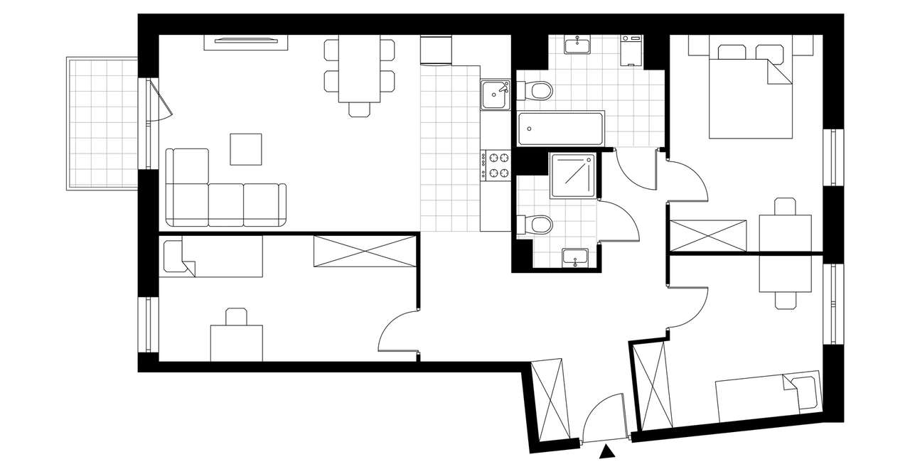 4-pokojowe mieszkanie 83m2 + balkon Bezpośrednio - Pełny obrazek: 4/14