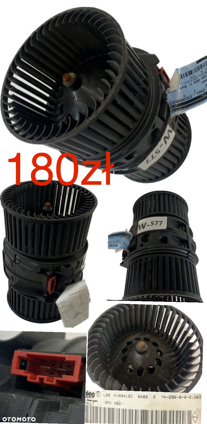 Wentylator dmuchawa nagrzewnicy Opel Insignia B Kia Picanto II 2011-2015r Mercedes Vito W638 C W204 2007-2014r A W169 04-12r BMW X6 F16 X5 F15 14-19r BMW F20 F21 F30 F31 2011-2018r Multipla II Nissan Serena Vanette Terrano NV300 Trafic III Vivaro B Talento  Oryginał - 11