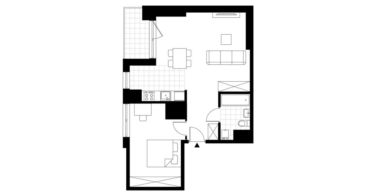 2-pokojowe mieszkanie 52m2 + loggia - Pełny obrazek: 4/24