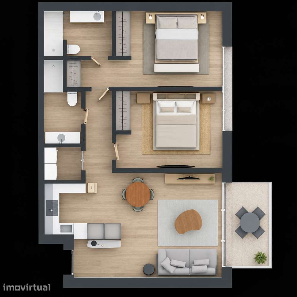Gião Park — Novo Apartamento T2 - Grande imagem: 4/7