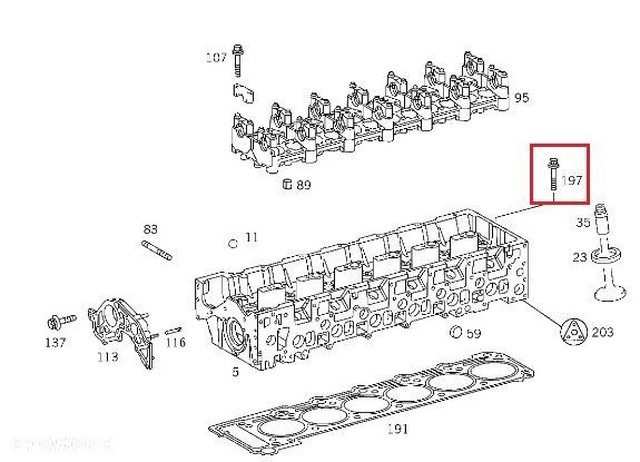 MERCEDES E-KLASA G-KLASA W220 Sruba glowicy - 3
