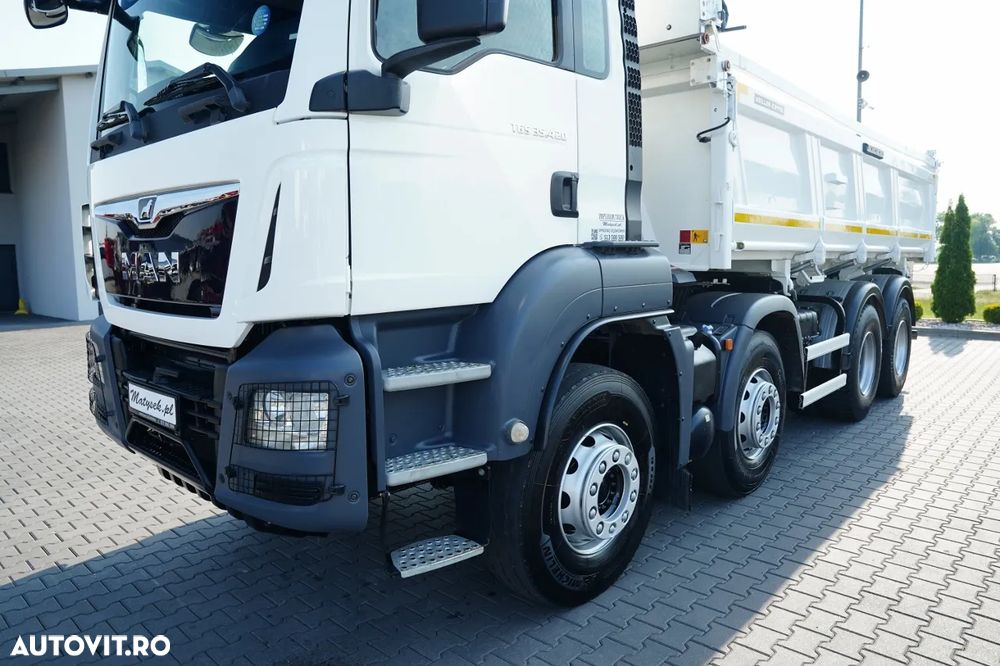 MAN TGS 35.420 / 8X4 / BASCULATOR 2 LATURĂ / MEILLER KIPPER / HYDROBRA / AUTOMAT / EURO 6 - 15
