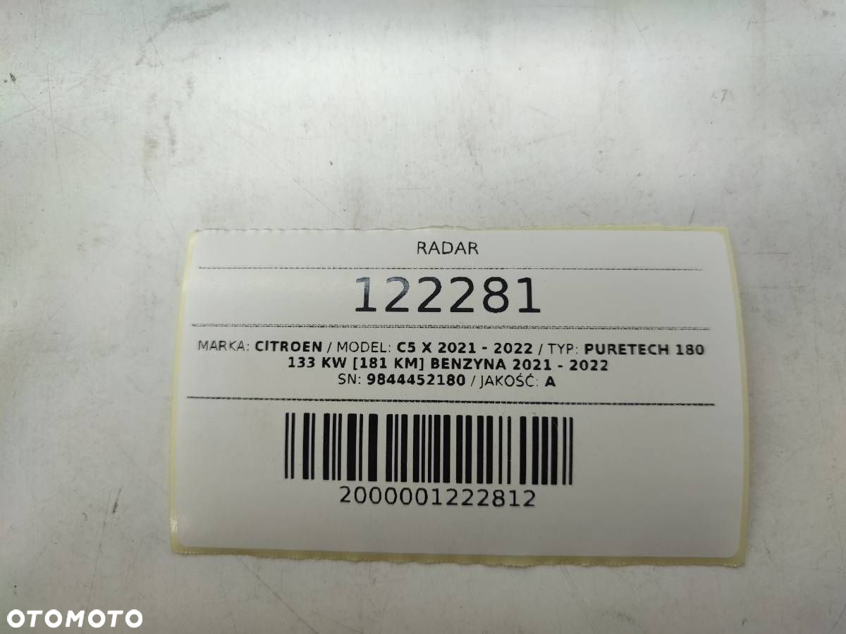 RADAR SENSOR DISTRONIC PRZÓD PRZEDNI CITROEN C5 X 9844384680 0203305555 - 5