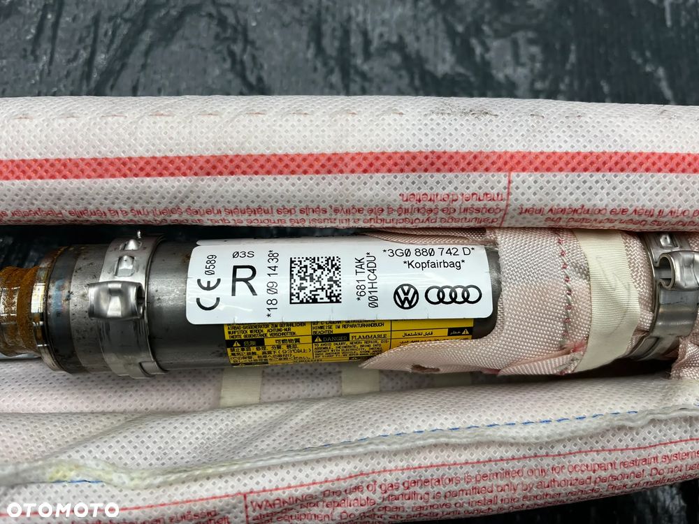VW Passat B8 Kurtyna powietrzna przód lewa prawa 3G0880741D 3G0880742D - 2