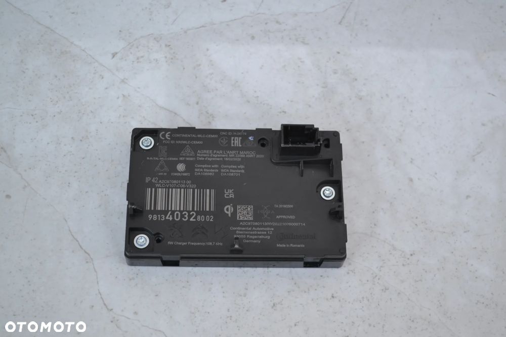 OPEL CITROEN PEUGEOT MODUŁ ŁADOWARKA INDUKCYJNA 9813403280 - 1