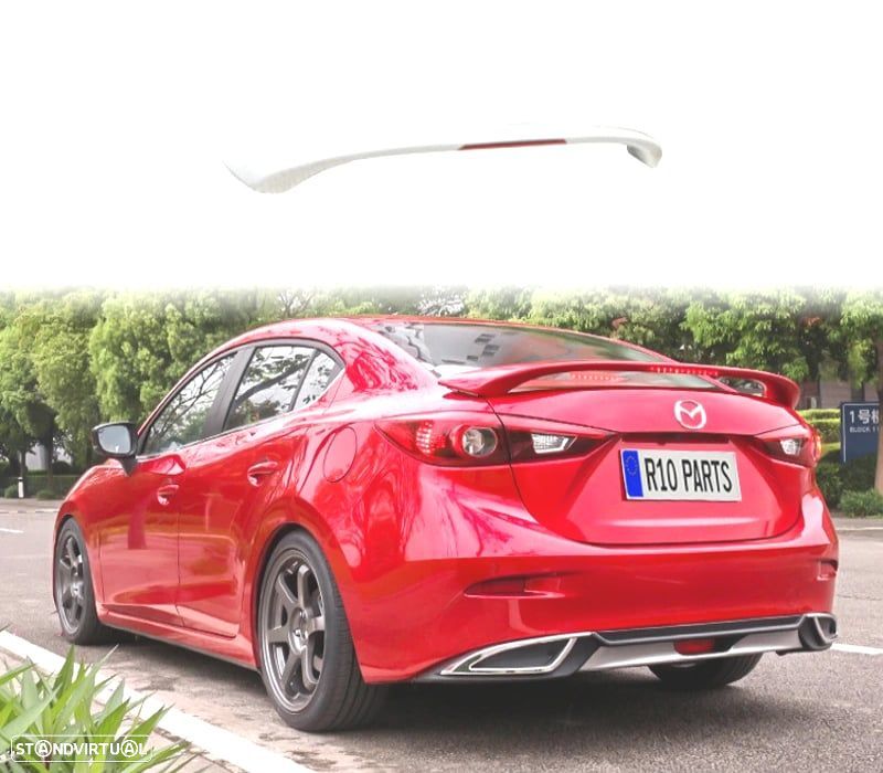 AILERON MAZDA MK3 13-18 TERCEIRA LUZ STOP - 1