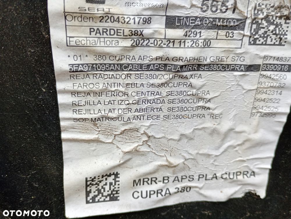 SEAT LEON CUPRA IV 5FA ZDERZAK PRZEDNI PRZÓD 5FA971095AN - 10