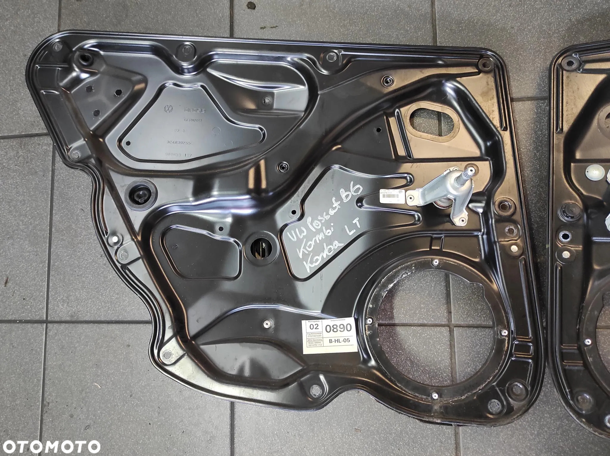 PODNOŚNIK MECHANIZM SZYBY TYLNY PRAWY LEWY POD KORBKĘ VW PASSAT B6 WYSYŁKA !!! - 2
