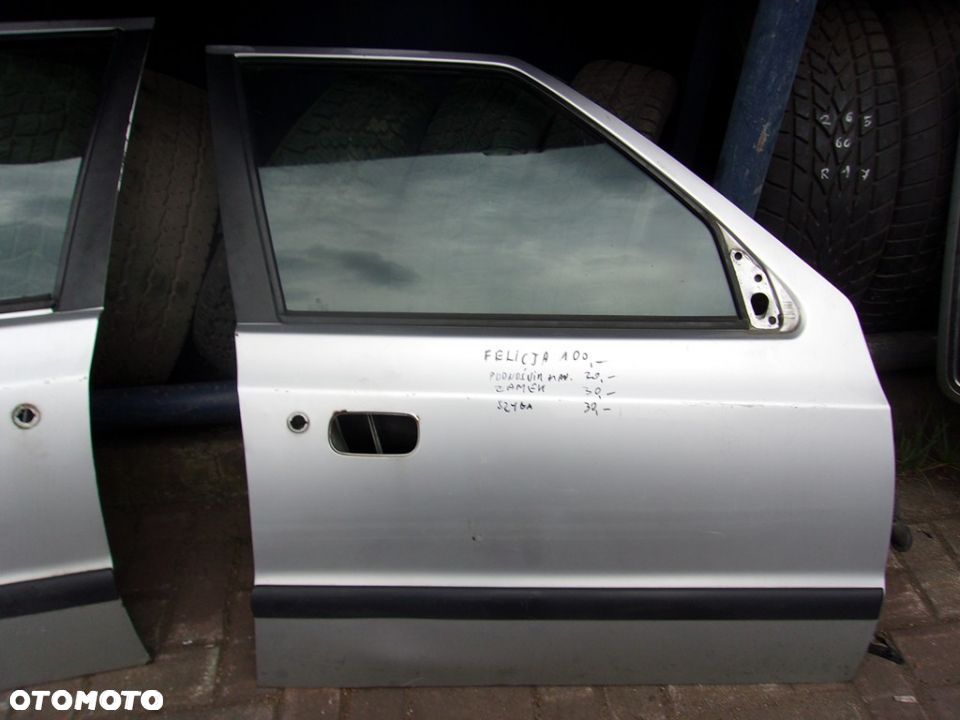 SKODA FELICJA DRZWI PRAWE PRZÓD SZYBA PODNOSNIK KLAMKA ZAMEK LISTWA - 1