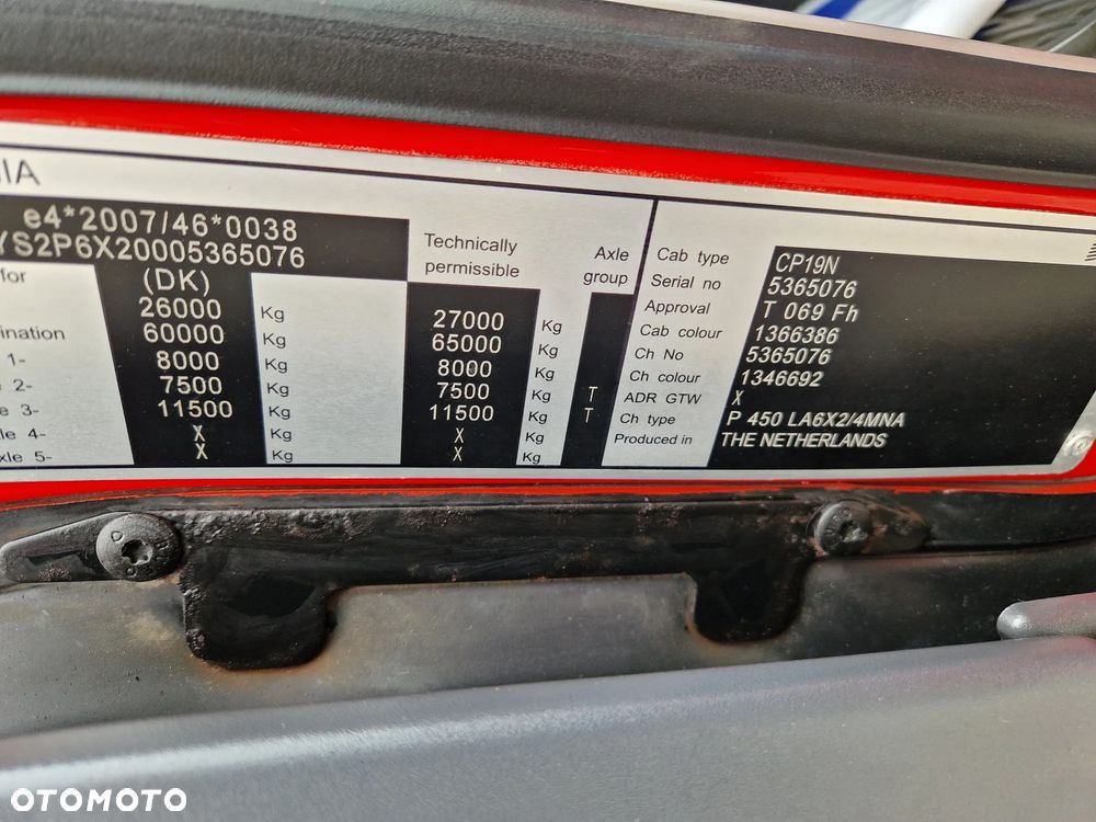 Scania P450 BEZ EGR PUSHER 6X2/4 Automat Retarder /JVG Gliwice - 11